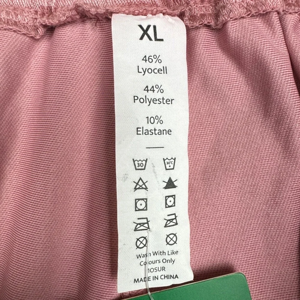 NWT Halara Wide‎ Leg Pants Pleated High Waist Flowy Women XL Mauve Pink Palazzo